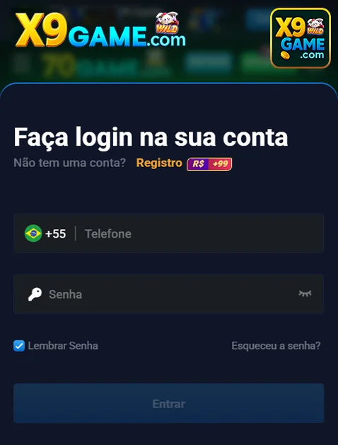 Jogador desfrutando de slots e jogos ao vivo na x9game